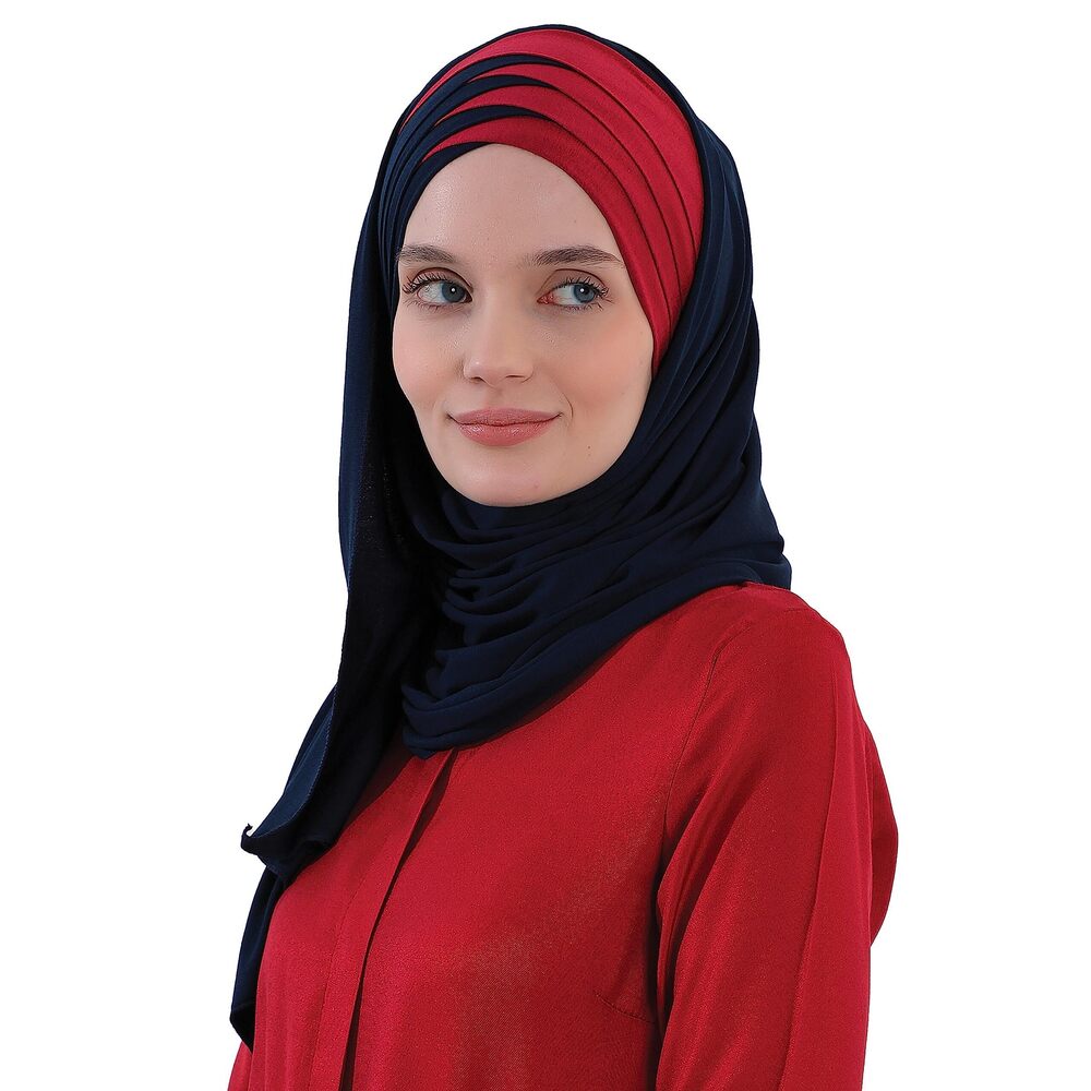 1463 Hijab Muslim Scarves %100 Cotton Presewn Jersey Shawl Turban